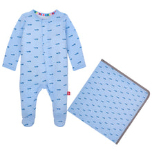 Load image into Gallery viewer, Baby Got Track Footie &amp; Blanket Set - Newborn Only
