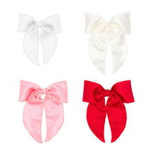 Load image into Gallery viewer, Medium Satin Bow w/Twisted Wrap and Whimsy Tails
