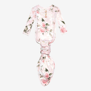 Vintage Pink Rose Knotted Gown