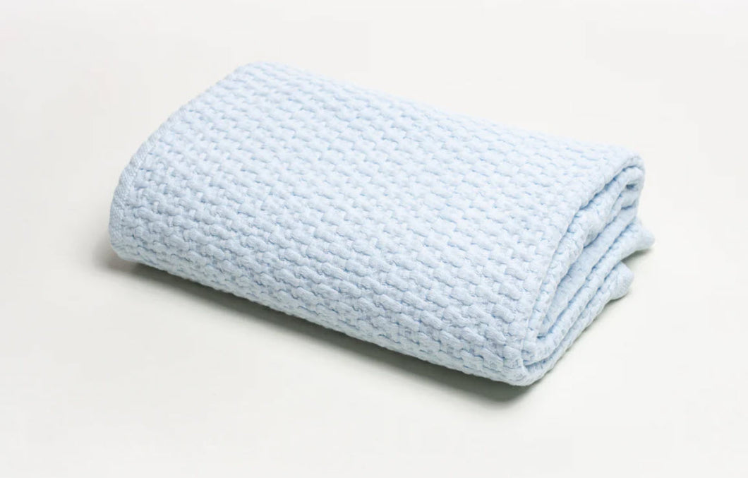 Stonewashed Basketweave Cotton Baby Blanket