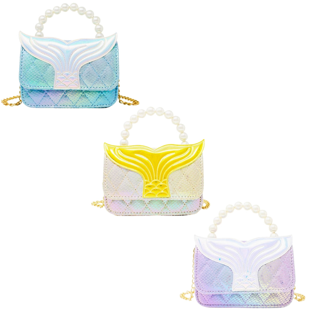 Mermaid Tail Pearl Handle Bag