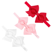 Load image into Gallery viewer, Extra-Small Grosgrain Scalloped Edge Girls Hair Bow on Elastic Band
