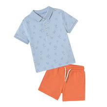 Load image into Gallery viewer, Palm Tree Polo Short Set
