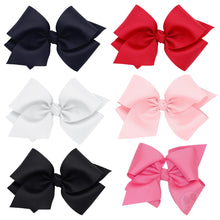 Load image into Gallery viewer, HUGE Grosgrain Hair Bow w/ Knot Wrap and French Clip
