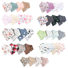 Load image into Gallery viewer, Bandana Bib 4 pack Set - Assorted
