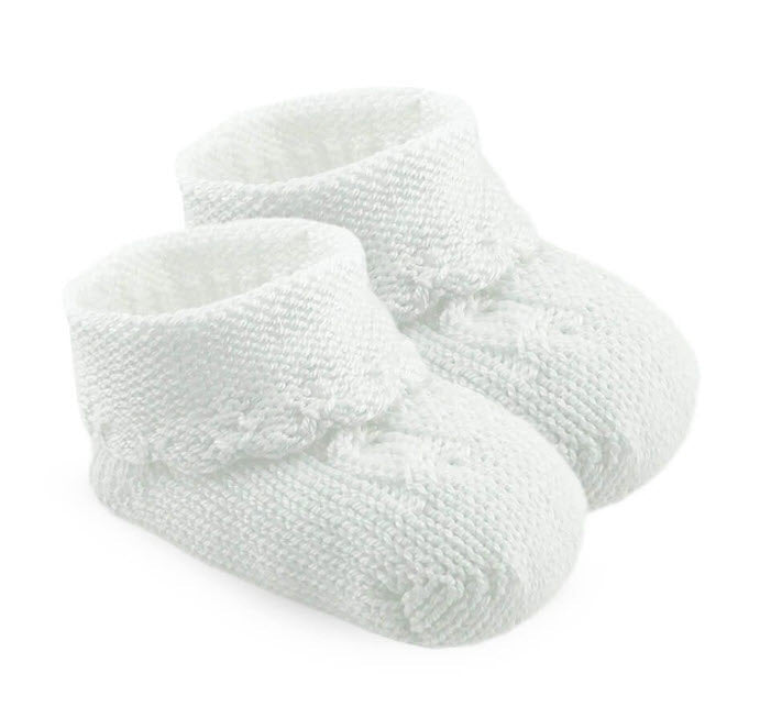 Cable Knit Baby Booties