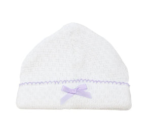 Paty, Inc. - Saylor Beanie White w/Lavender Trim
