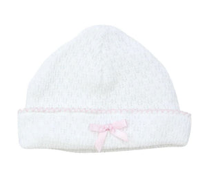 Paty, Inc. - Saylor Beanie White w/Pink Trim