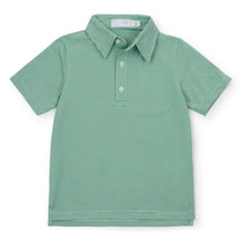 Load image into Gallery viewer, Performance Polo - Green &amp; White Stripe
