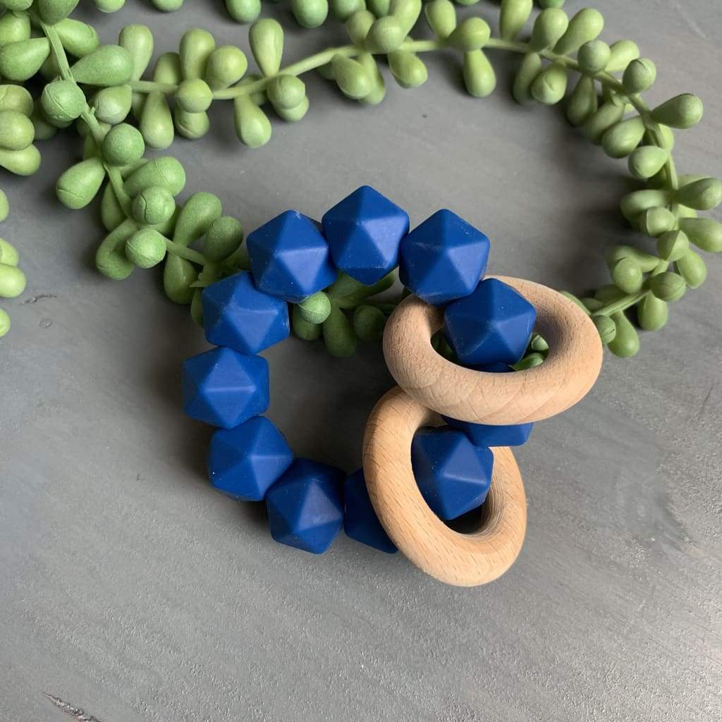 Three Hearts Abby Teething Rattle
