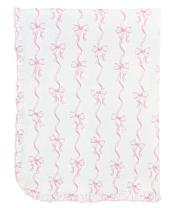 Coquette Bows Blanket w/Ruffle