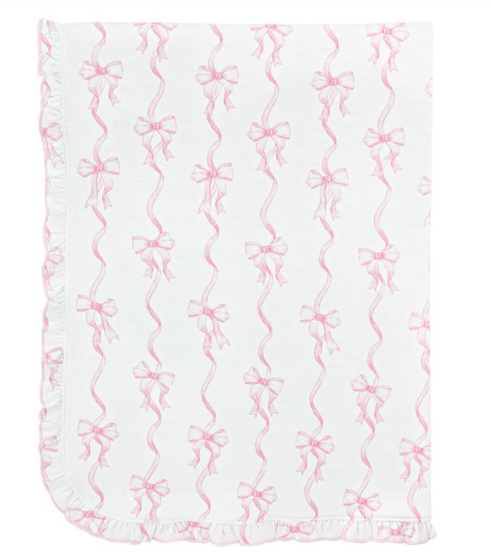 Coquette Bows Blanket w/Ruffle