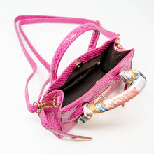 Load image into Gallery viewer, Crocodile Scarf Handbag: Hot Pink
