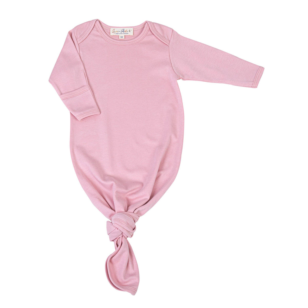 Luna & Arlo Knot Baby Gown - Dusty Rose