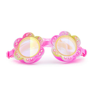 Ombre flower-shaped bling Swim Goggles