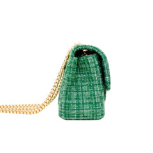 Load image into Gallery viewer, Classic Large Tweed Handbag: Green
