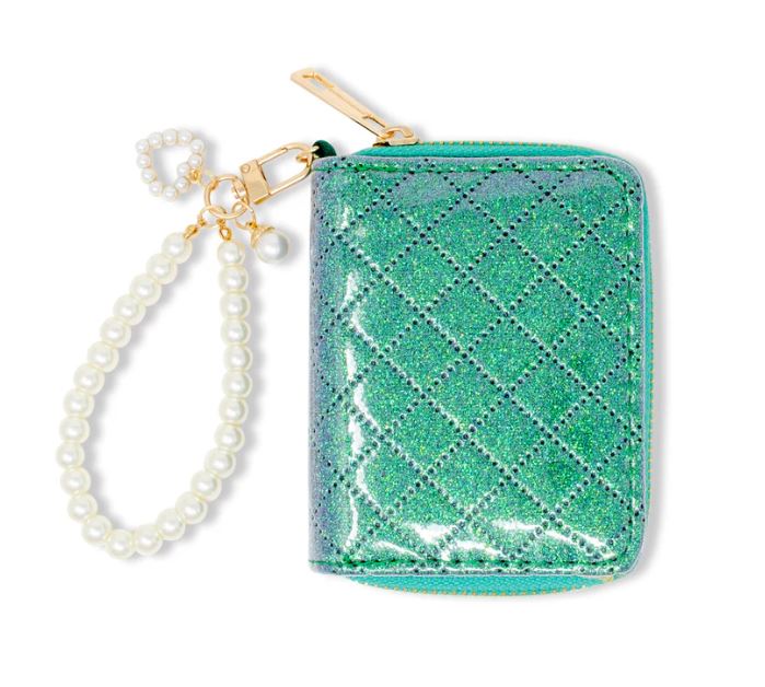 Green Sparkle Quilted Wallet