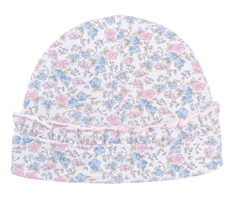 Tiny Soft Floral Hat w/Ruffle