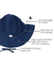 Load image into Gallery viewer, Navy Sun Protective Hat
