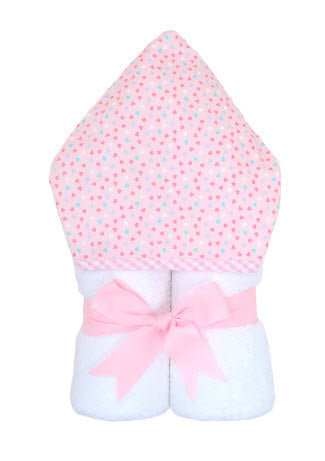 Fabric Hooded Towel - Hearts