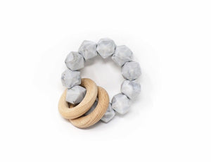 Three Hearts Abby Teething Rattle
