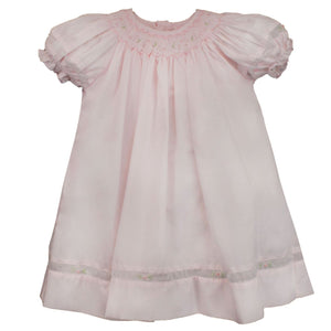 Pink Smocked Daygown w/hat
