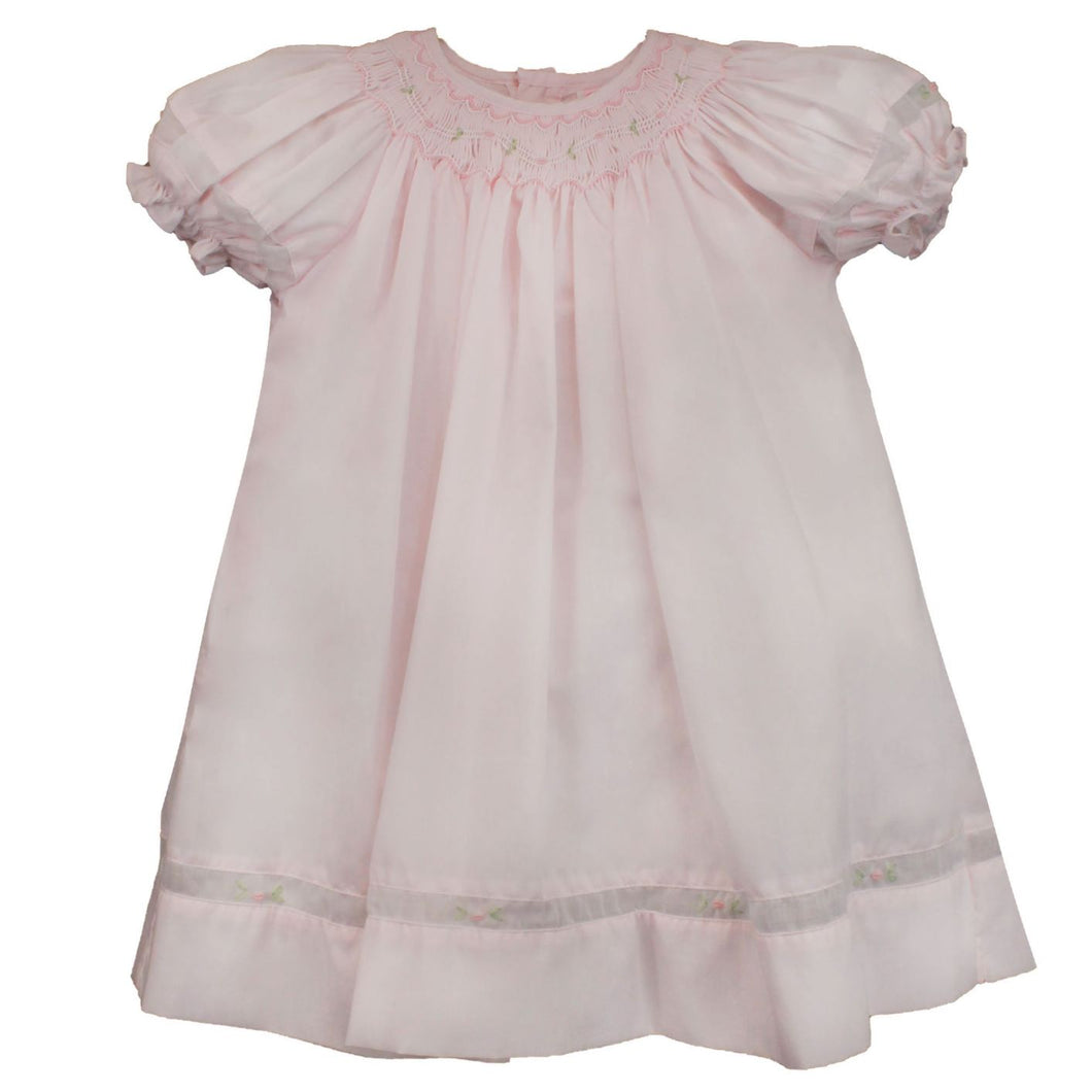 Pink Smocked Daygown w/hat