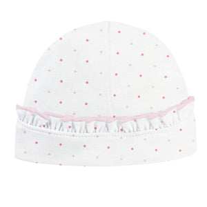 Pink Dots Hat w/Ruffle