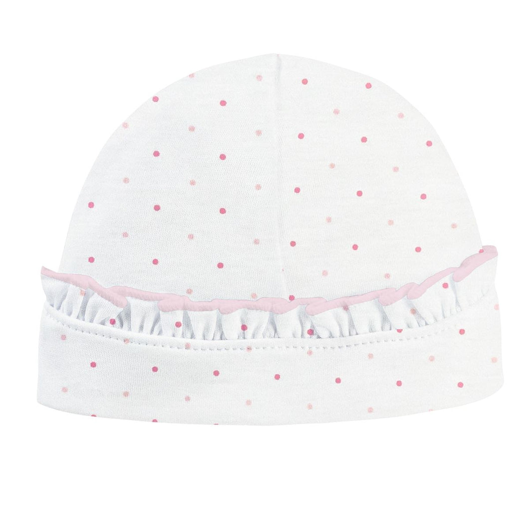 Pink Dots Hat w/Ruffle
