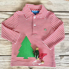 Load and play video in Gallery viewer, L/S Red &amp; White Stripe Pima Cotton Polo Shirt

