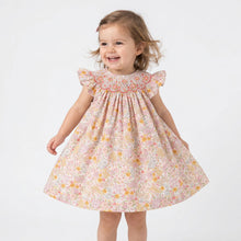 Load image into Gallery viewer, Floral Bouquet Smocked Dress - Size 12 months only
