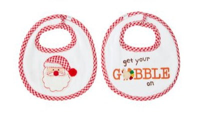 Holiday Reversible Bib - Red