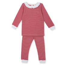Load image into Gallery viewer, Girl&#39;s AVA Pajama Set - Red &amp; White

