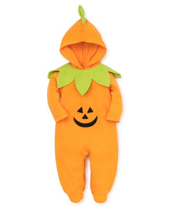 Hello Halloween Orange Footie w/Hood