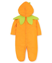Load image into Gallery viewer, Hello Halloween Orange Footie w/Hood
