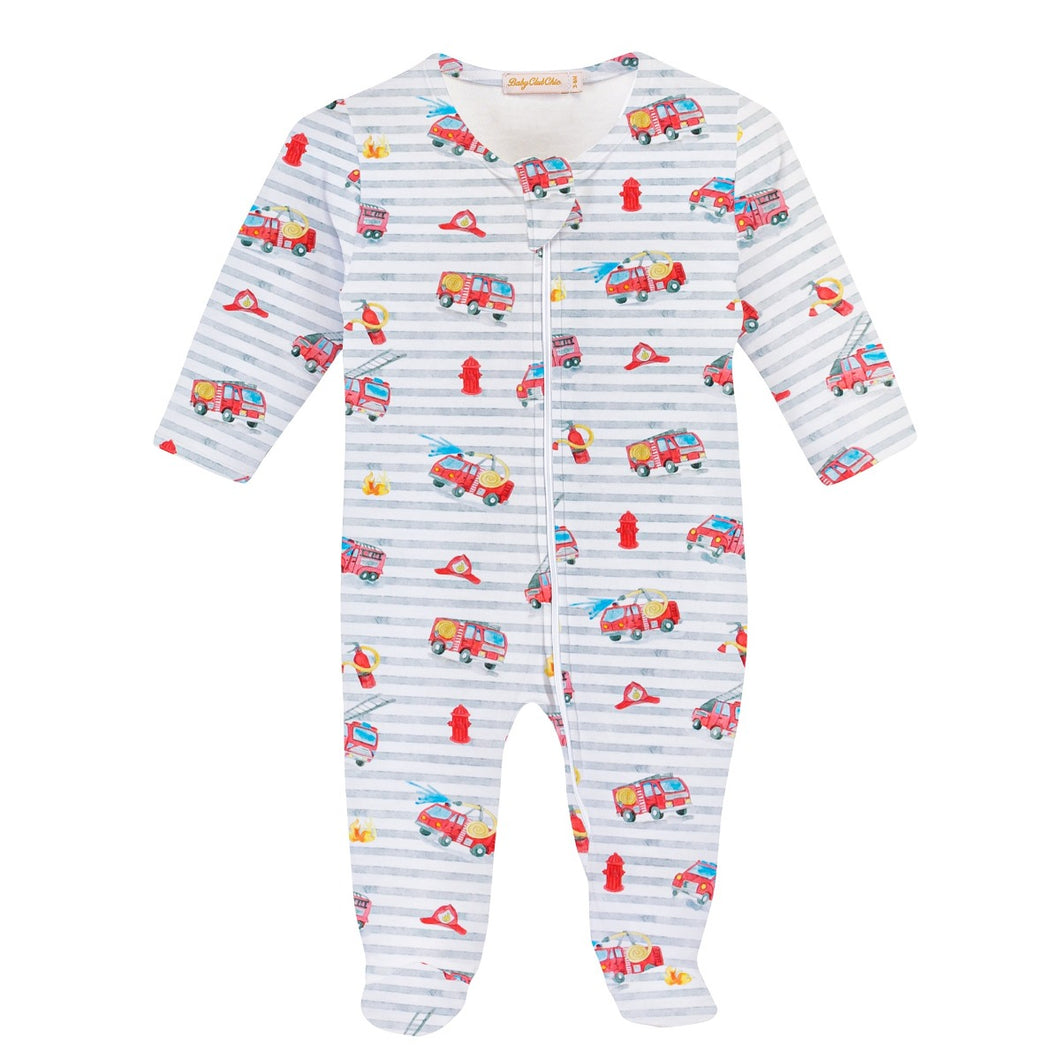 Firefighter Zipped Footie