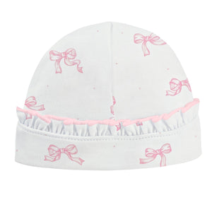"Pretty Bows" Set - Ruffled Converter Gown, Ruffled Hat and Blanket