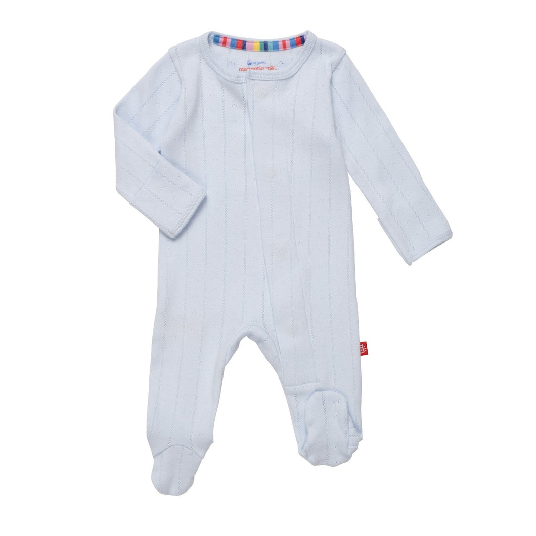 Love Lines Light Blue Pointelle by Magnetic Me