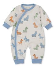 Load image into Gallery viewer, Zebra &amp; Friends Playsuit - Blue
