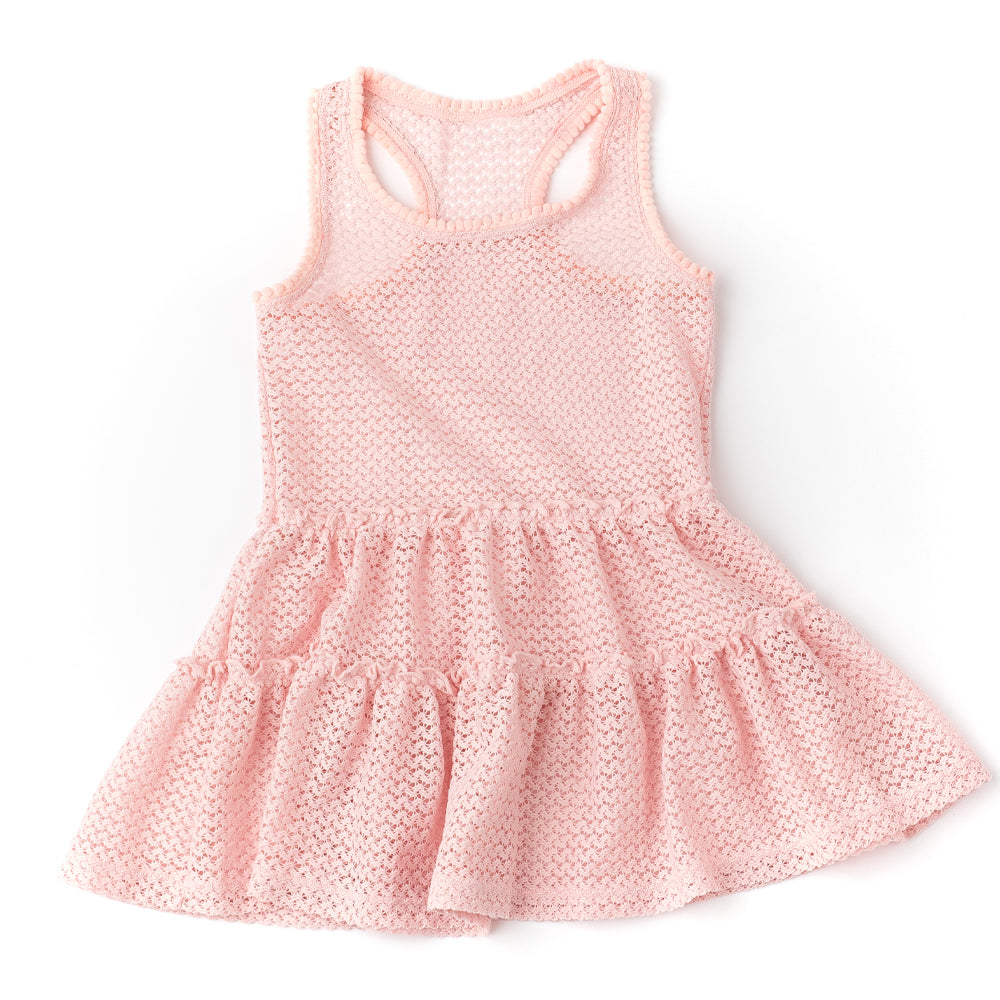 Pink Crochet Swim Cover-up
