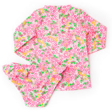 Load image into Gallery viewer, Fresh Floral Pink Rashguard Set
