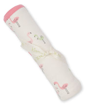 Load image into Gallery viewer, Converter Gown, Knot Hat &amp; Blanket Set in Flamingo Love Print
