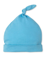 Blue Knoted Hat in Ocean Traffic Blue