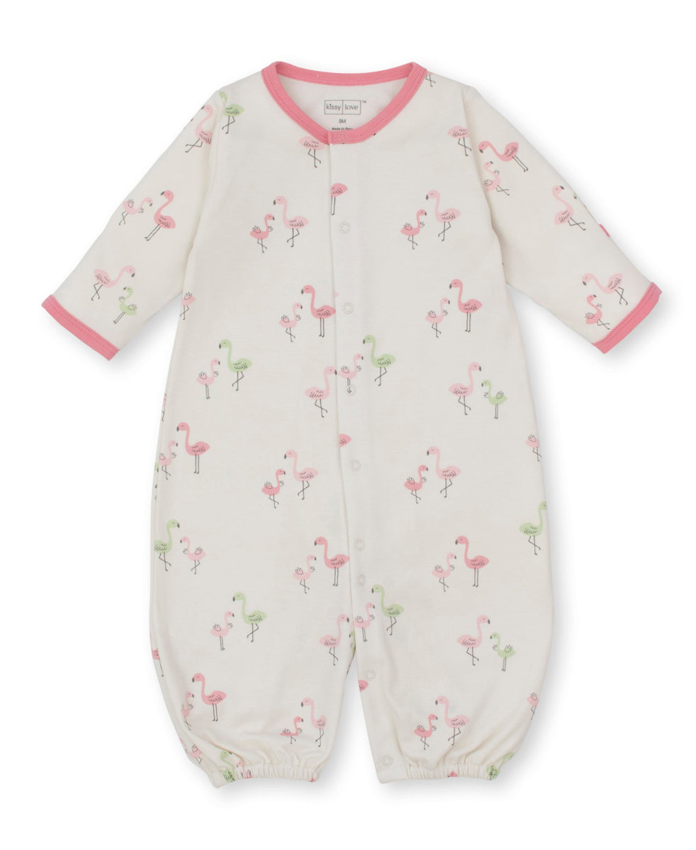 Flamingo Love Print Converter Gown