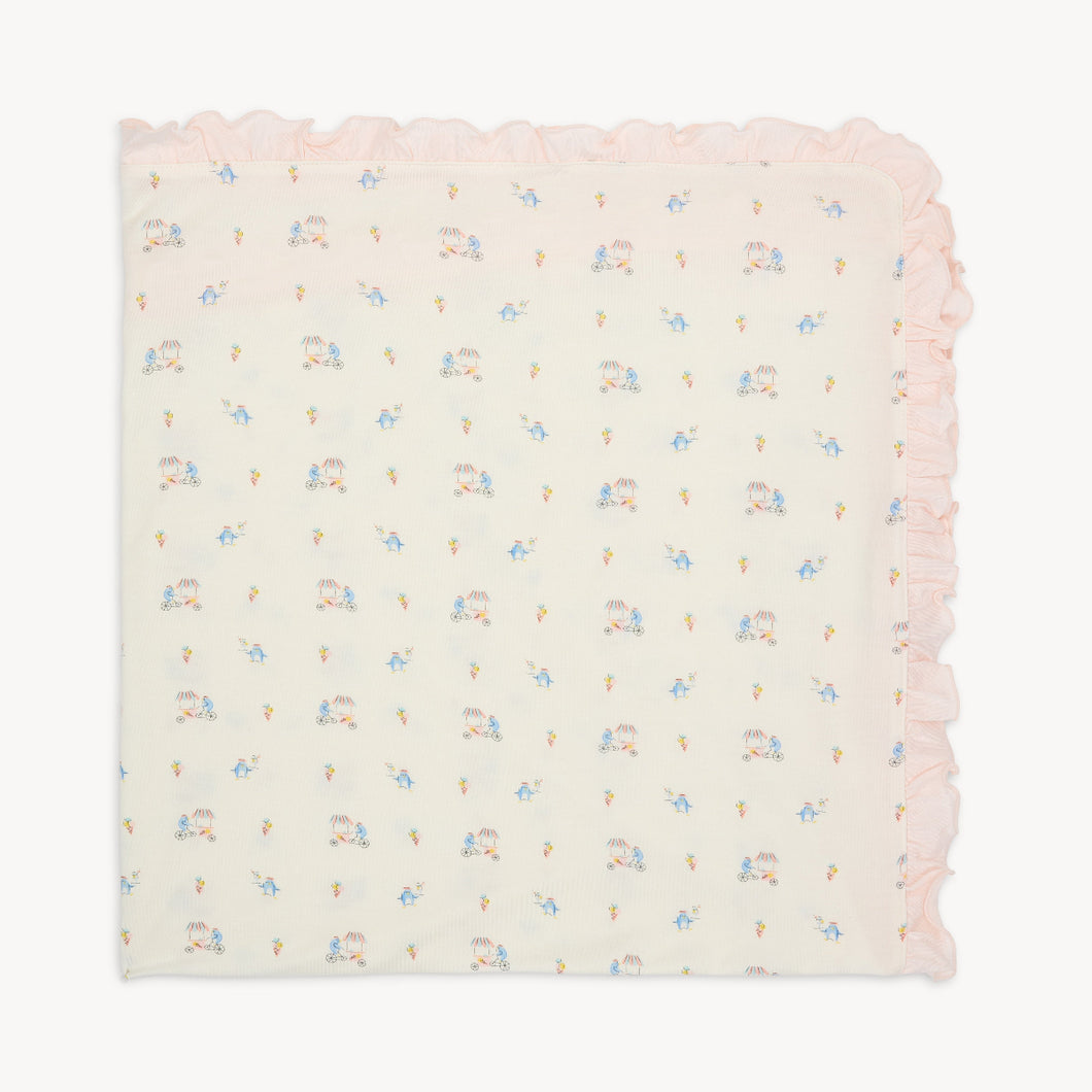 Penguin Pints Ruffle Blanket