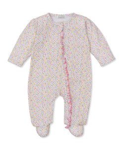 Garden Trellis Ruffle Zip Footie