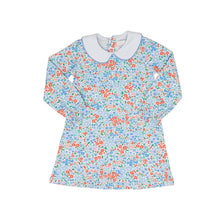 Load image into Gallery viewer, L/S Blue &amp; Red Floral Dress

