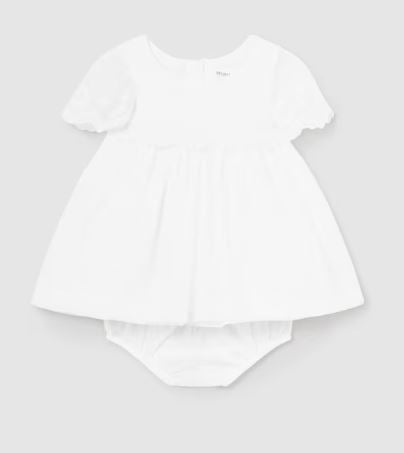 Embroidery Tulle Dress and Bloomer Set
