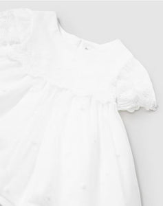 Embroidery Tulle Dress and Bloomer Set