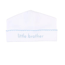 Load image into Gallery viewer, &quot;Little Brother&quot; White &amp; Blue Embroidered Converter Gown
